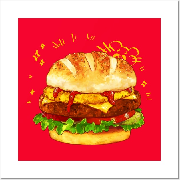 I LOVE BURGERS! Wall Art by Rounder